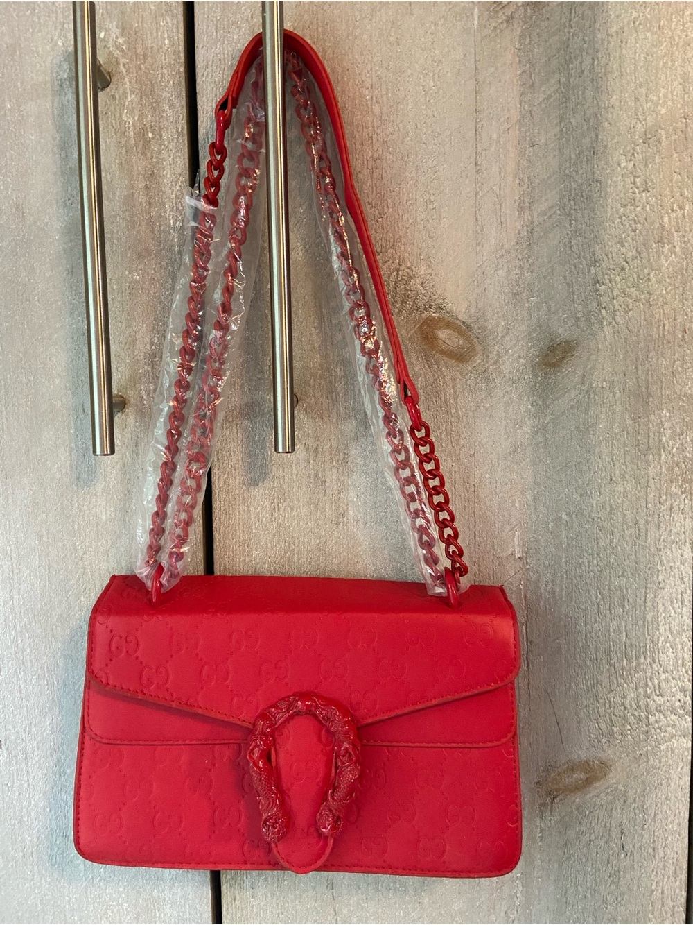 Red Dionysus Signature  Shoulder Bag